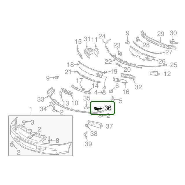 Mitsubishi OEM Front Bumper Cap (RH) | 2006 Mitsubishi Evo 9 (6400A392).