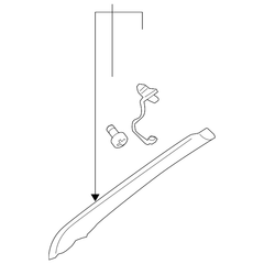 Mitsubishi OEM Driver's Side Windshield Pillar Trim | 2008-2015 Mitsubishi Lancer Evolution X (7210A161HA).