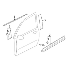 Mitsubishi OEM Quarter Pillar Trim Retainer Clip | 2018-2023 Mitsubishi Eclipse Cross and 2018-2023 Mitsubishi Outlander Sport (7405A719).
