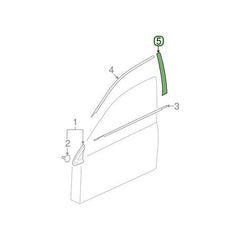 Mitsubishi OEM Front Door Center Tape (LH) | 2003-2006 Mitsubishi Evo 8/9 (7410A029XA).
