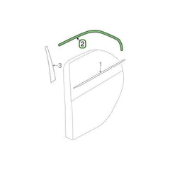 Mitsubishi OEM Rear Door Upper Tape (LH) | 2003-2006 Mitsubishi Evo 8/9 (7410A033XA).