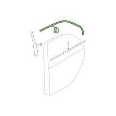 Mitsubishi OEM Rear Door Upper Tape (RH) | 2003-2006 Mitsubishi Evo 8/9 (7410A034XA).