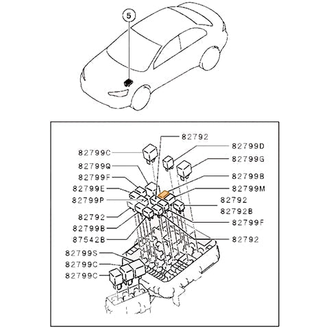 Mitsubishi OEM Fuel Pump Relay | 2008-2015 Mitsubishi Lancer Evolution X (8627A049).