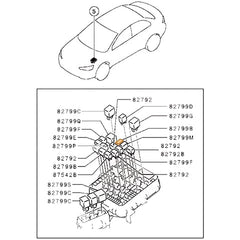 Mitsubishi OEM Fuel Pump Relay | 2008-2015 Mitsubishi Lancer Evolution X (8627A049).