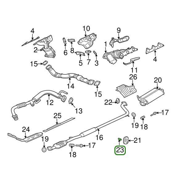 Mitsubishi OEM Downpipe Exhaust Hanger (A) Collar | 2003-2006 Mitsubishi Evo 8/9  (MB514690).