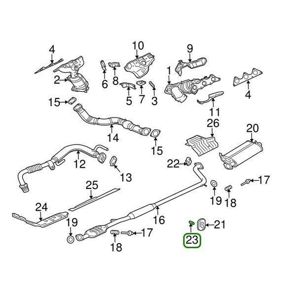 Mitsubishi OEM Downpipe Exhaust Hanger (A) Collar | 2003-2006 Mitsubishi Evo 8/9  (MB514690).