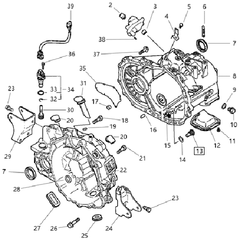 Mitsubishi Transmission Drain Plug | 2001-2005 Chysler Sebring and 2001-2005 Dodge Stratus (MB569372).