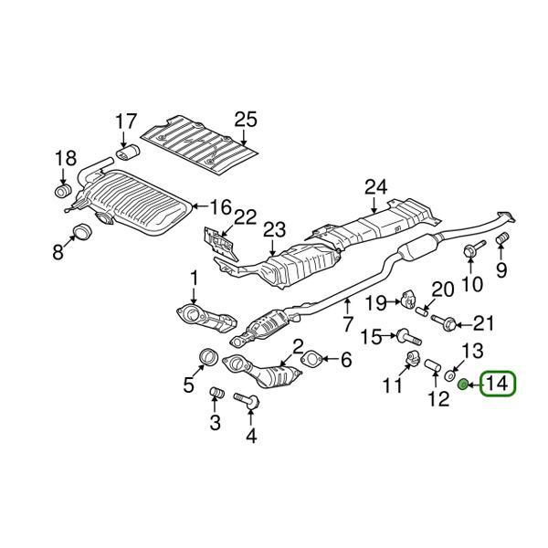 Mitsubishi OEM Downpipe Exhaust Hanger (A) Seat | 2003-2006 Mitsubishi Evo 8/9  (MB651931).