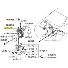 Mitsubishi LH Motor Mount Nut | 1995-1999 Mitsubishi Eclipse/Eagle Talon (MB911282).