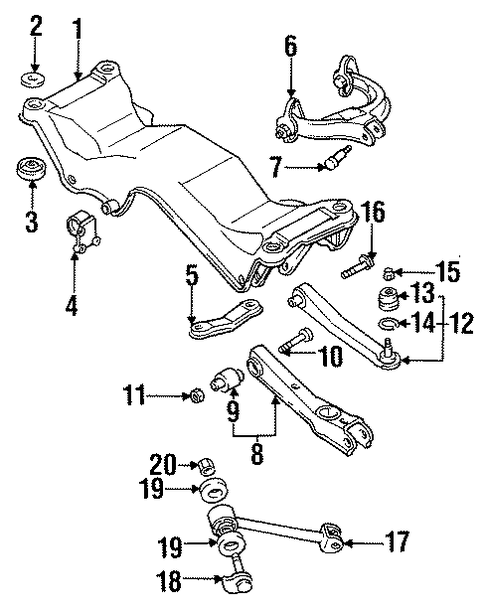 Mitsubishi OEM Rear Lower Control Arm Bolt | 2008-2015 Mitsubishi Lancer Evolution X (MB911315).