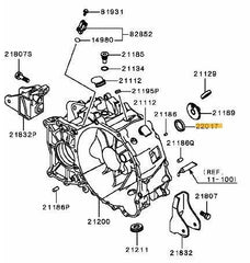 Mitsubishi OEM M/T Input Shaft Oil Seal | 2008-2016 Mitsubishi Lancer Evolution X (MB936826).