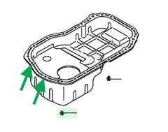 Mitsubishi OEM Oil Pan Bolt Kit | 2003-2006 Mitsubishi Lancer Evolution 8/9 (MF140201 + MD012109).