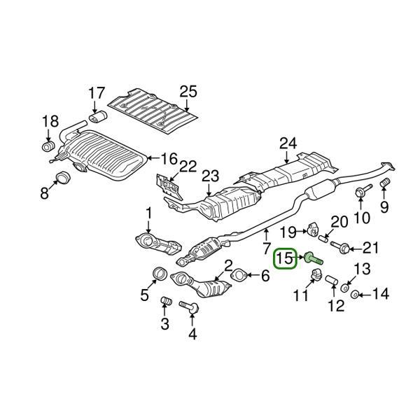 Mitsubishi OEM Downpipe Exhaust Hanger (A) Bolt | 2003-2006 Mitsubishi Evo 8/9  (MF243660).