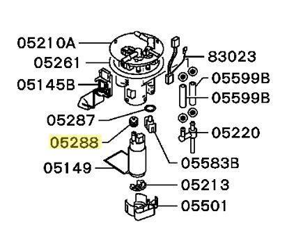 OEM Mitsubishi Fuel Pump Grommet | 2003-2007 Mitsubishi Lancer Evolution VIII IX (MR431121).