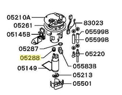 OEM Mitsubishi Fuel Pump Grommet | 2003-2007 Mitsubishi Lancer Evolution VIII IX (MR431121).