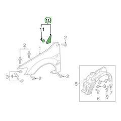 Mitsubishi OEM Door/Mirror Exterior Pillar Garnish (RH) | 2003-2006 Mitsubishi Evo 8/9 (MR462052).