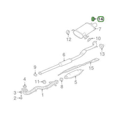 Mitsubishi OEM Muffler Exhaust Hanger (C) | 2003-2006 Mitsubishi Evo 8/9 (MR993672).