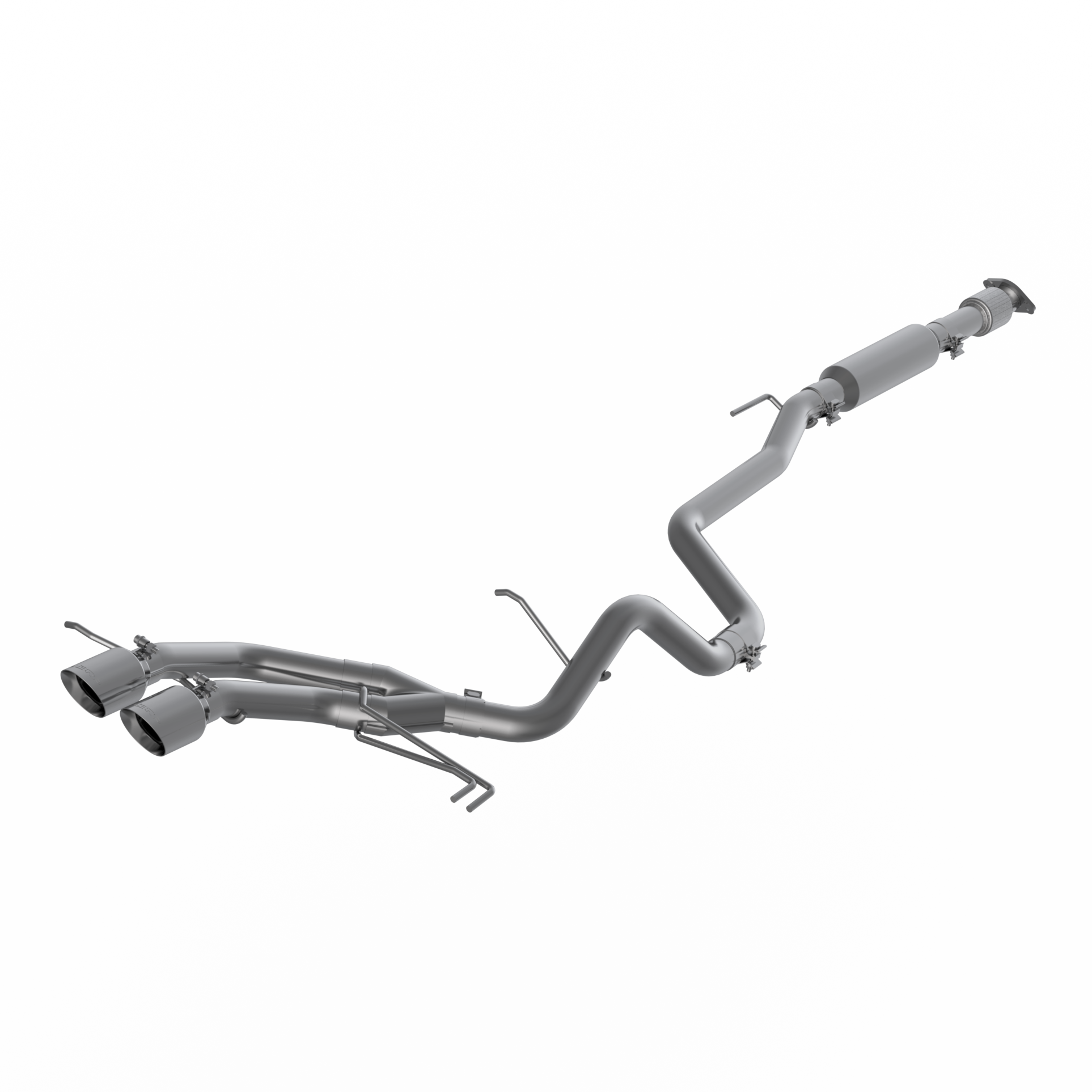 MBRP 2.5-Inch Armor Plus Race Profile Dual Rear Exit Cat-Back Exhaust with Carbon Fiber Tips | 2013 - 2018 Hyundai Veloster Turbo (S47034CF).