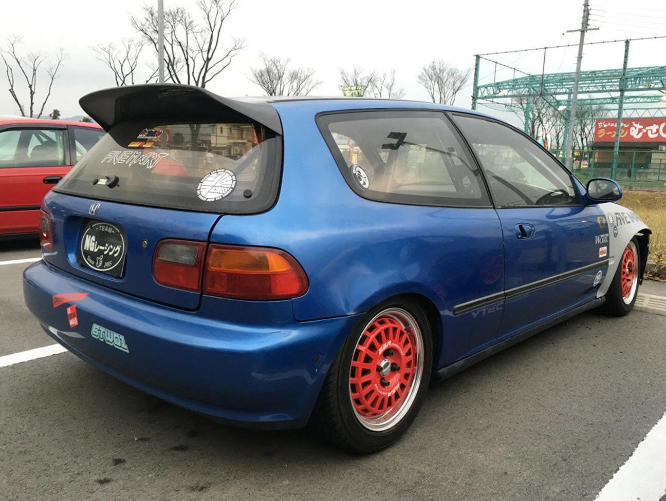 Osaka JDM Carbon Fiber Rear ”Devil Wing” - 92-95 Civic Hatchback.