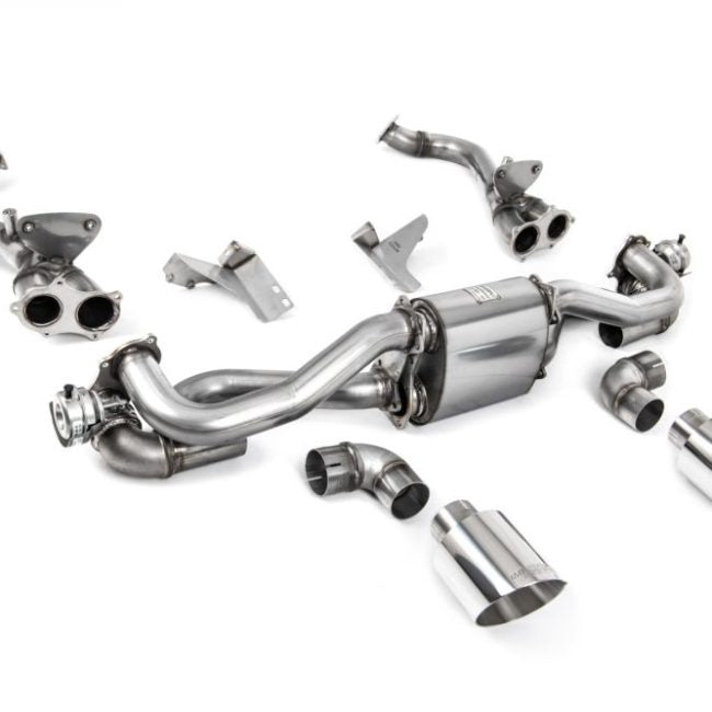 Milltek Valved &amp; Resonated Particulate-Filter-Back Exhaust System with GPF / OPF Bypass for 982 Porsche 718 Boxster GTS 4.0 and Cayman GT4 (manual, post-Feb)