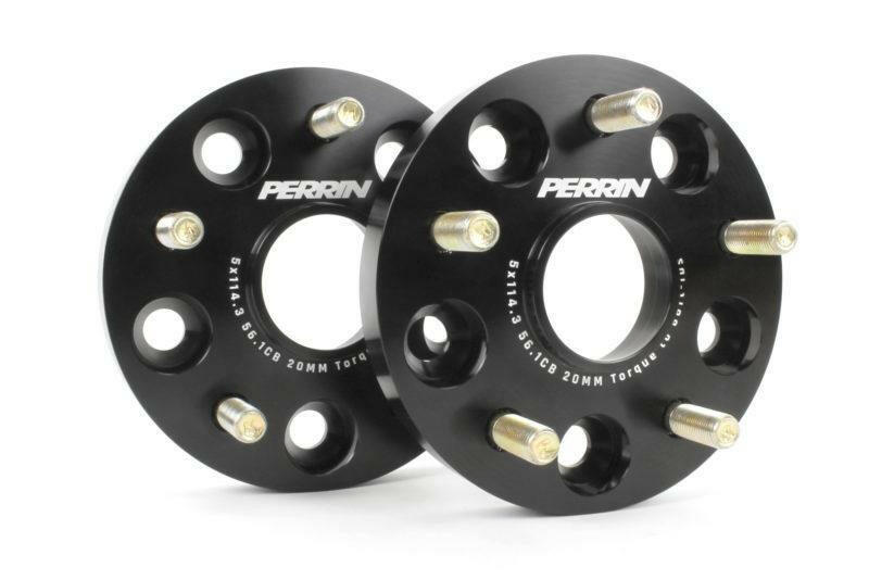 Perrin 5x114.3 Subaru Wheel Spacers - 20mm Hub-centric | 2004-2021 Subaru WRX STI, and 2015-2023 Subaru WRX (PSP-WHL-020BK).