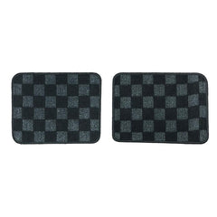 P2M Checkered Race Floor Mats - Front & Rear | 2003-2006 Mitsubishi Evo 8/9 (P2-CPTEVO8DG-TP).