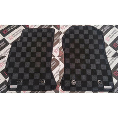 P2M Checkered Race Floor Mats - Fronts Only | 2013-2021 BRZ/FR-S/86 (P2-CPTFRSBRZDG-TP).