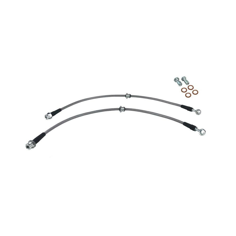 P2M Steel Braided Front Brake Lines | 2003-2006 Mitsubishi Evo 8 AWD (P2-EVO8FR).