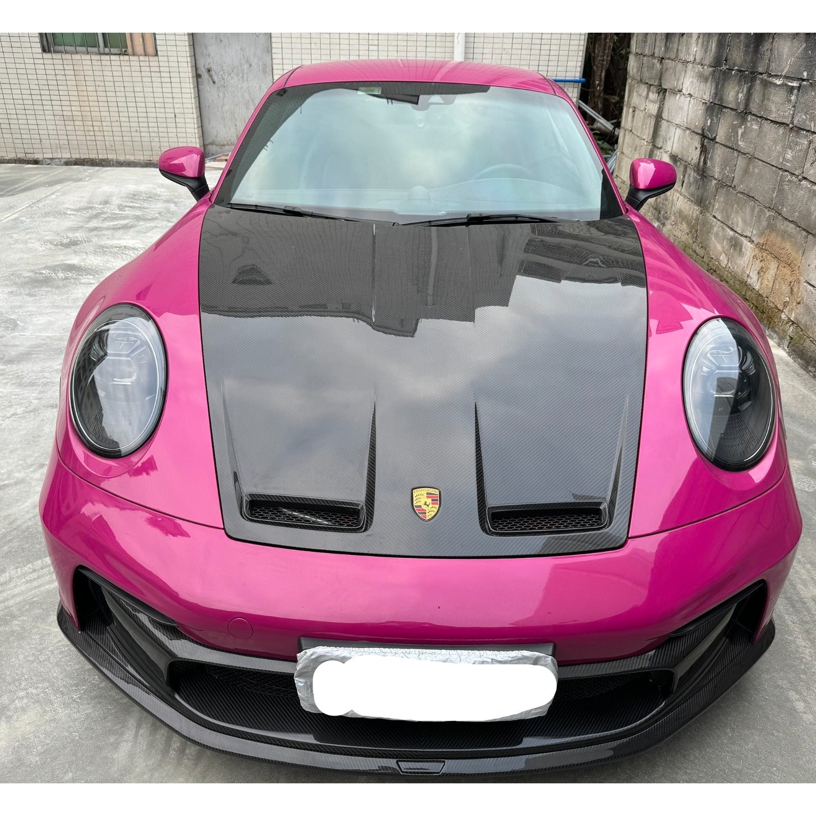 Dry Carbon Fiber GT3 Style Hood Bonnet  -  Porsche 911 Carrera S GT3.