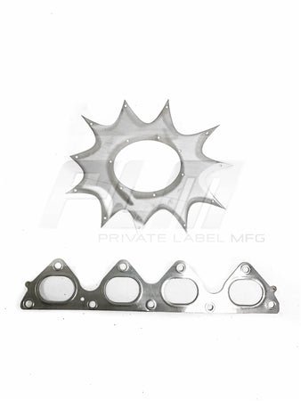 PLM Power Driven B-Series Hood Exit Race Header with 4-1 Megaphone B18 B20.