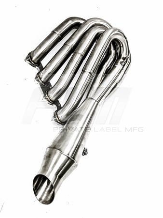 PLM Power Driven B-Series Hood Exit Race Header with 4-1 Megaphone B18 B20.