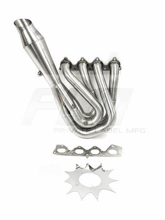 PLM Power Driven H-Series Hood Exit Race Header 4-1 Megaphone H22 F20B H22A.
