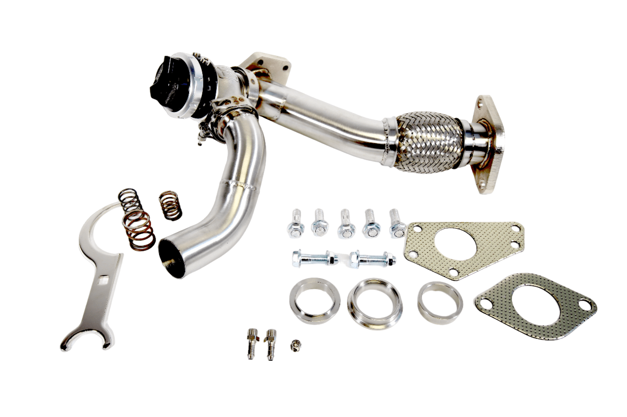 PLM Power Driven Subaru 3-Bolt EWG Up Pipe with Turbosmart WG40 Gen V Wastegate.