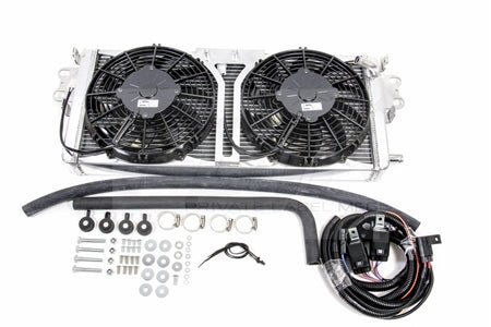 PLM Shelby GT500 Heat Exchanger with SPAL Fans & Wiring Harness.