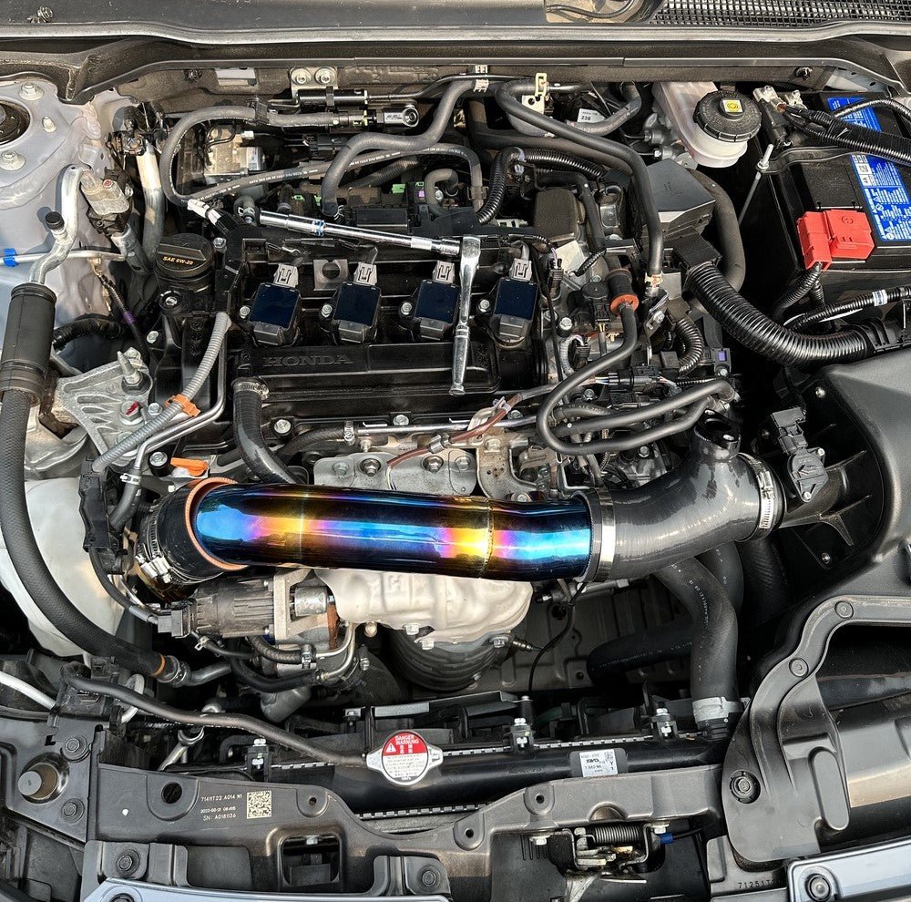 PLM Turbo Inlet Pipe Kit Stainless Burnt Blue - 23+ Integra 22+Civic.