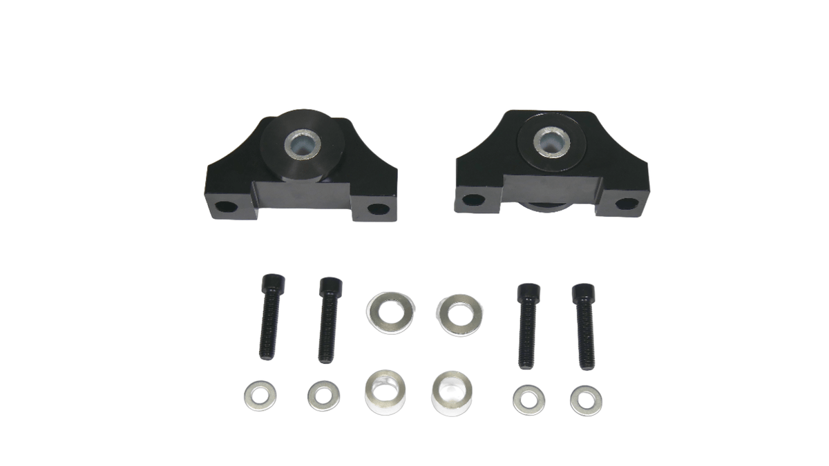 Precision Works Billet Engine Torque Mounts Black Edition - Honda B-Series B18 B20 B16.