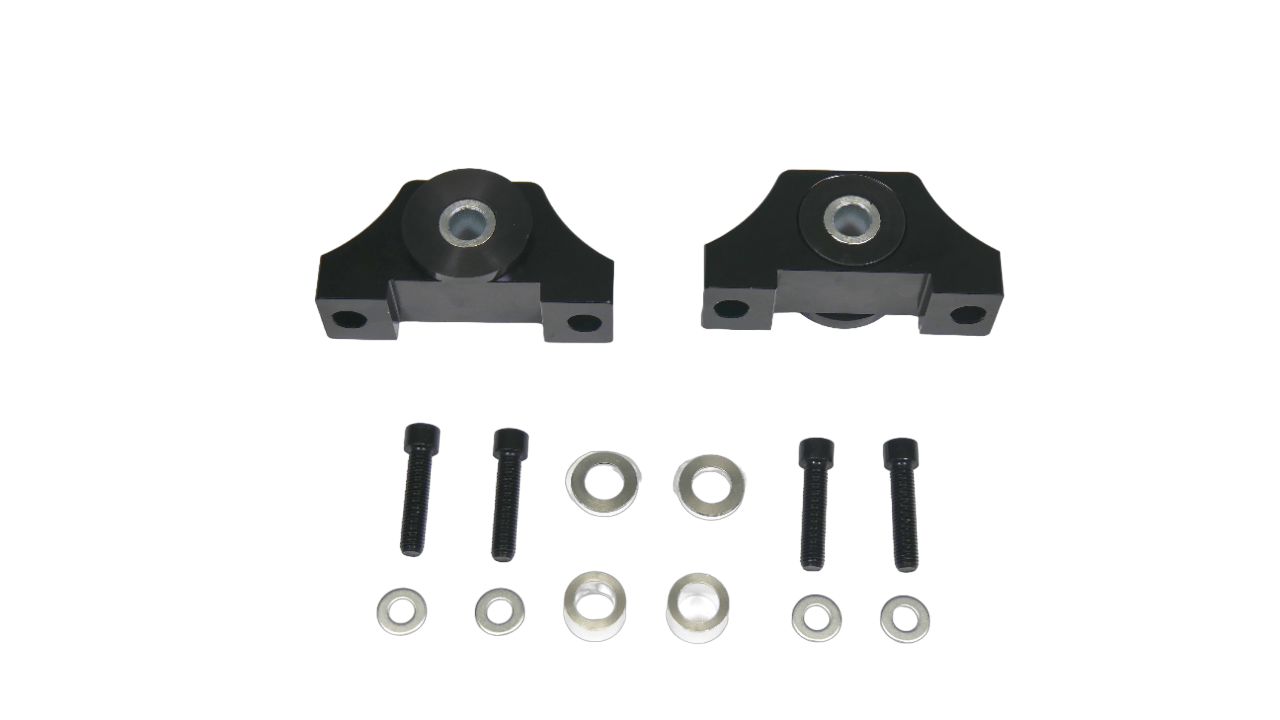 Precision Works Billet Engine Torque Mounts Black Edition - Honda B-Series B18 B20 B16.