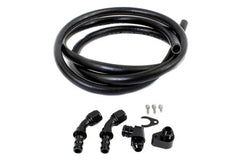 Precision Works Engine Oil Catch Can Fittings with Hose For Mercedes M156 AMG Engines.