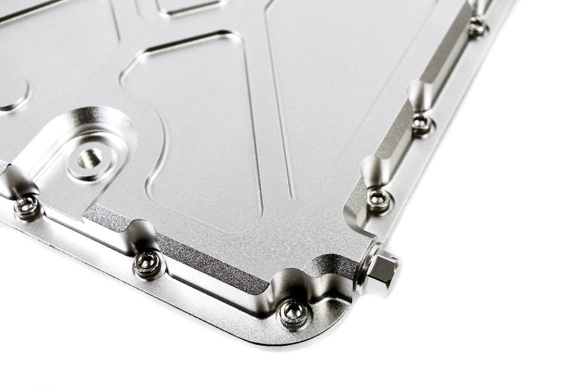 Precision Works GT-R R35 DCT Billet Aluminum Transmission Oil Pan.