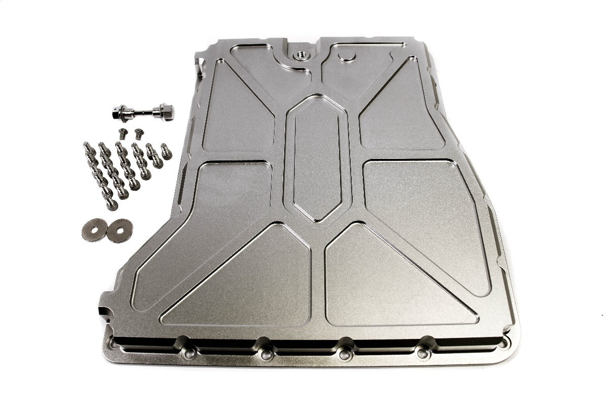 Precision Works GT-R R35 DCT Billet Aluminum Transmission Oil Pan.