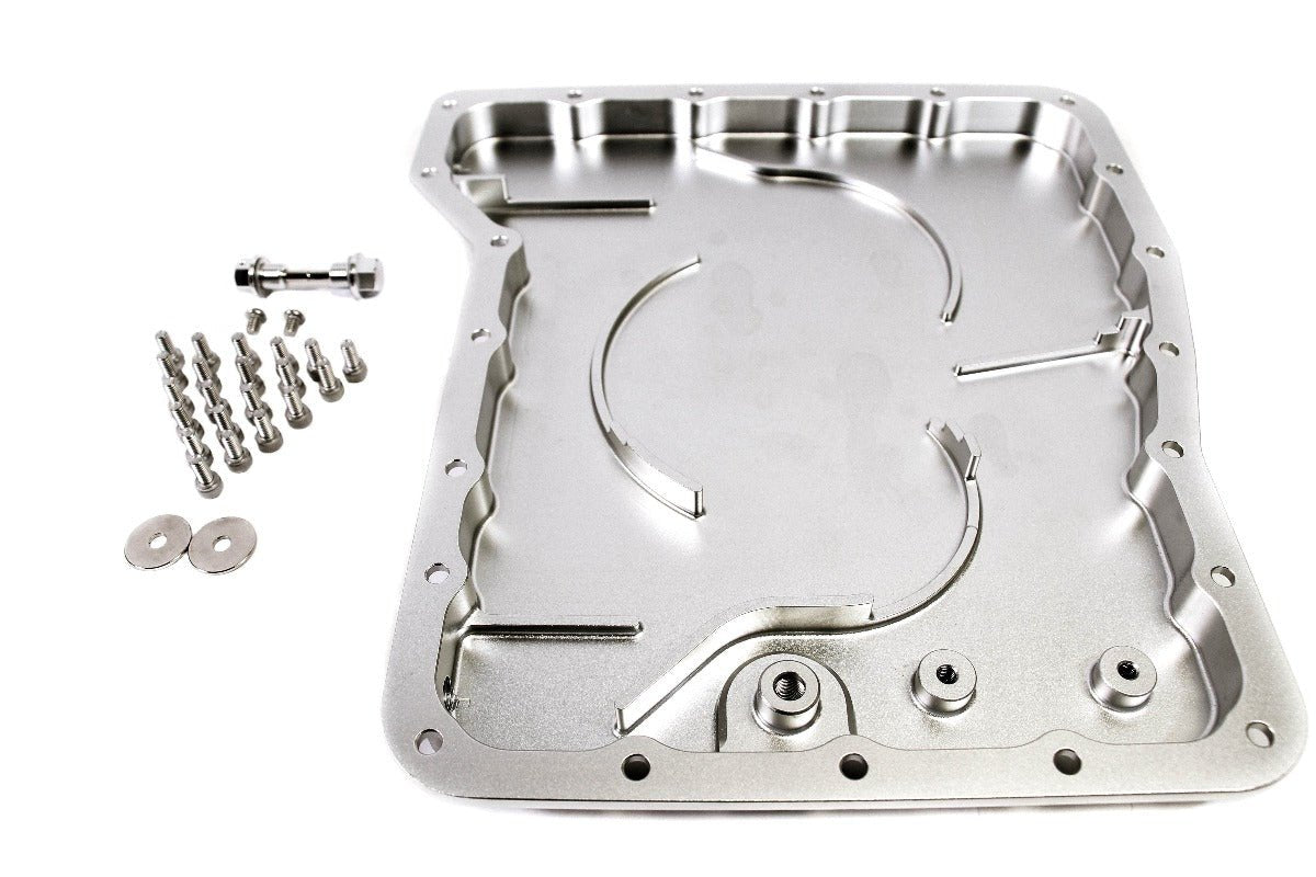 Precision Works GT-R R35 DCT Billet Aluminum Transmission Oil Pan.