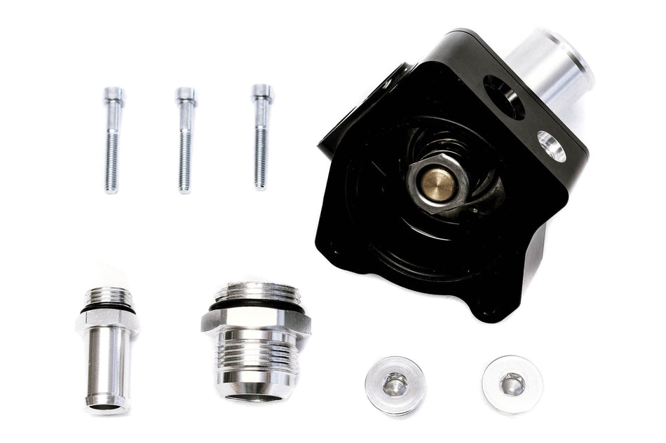 Precision Works K-Series Swivel Neck Thermostat Housing V2 Black.