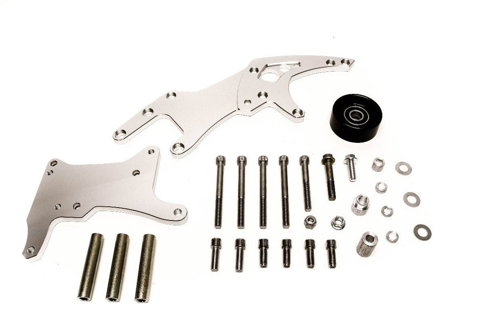 Precision Works LS Power Steering & Alternator Bracket High Mount LSX LS1 LS2 LS3.