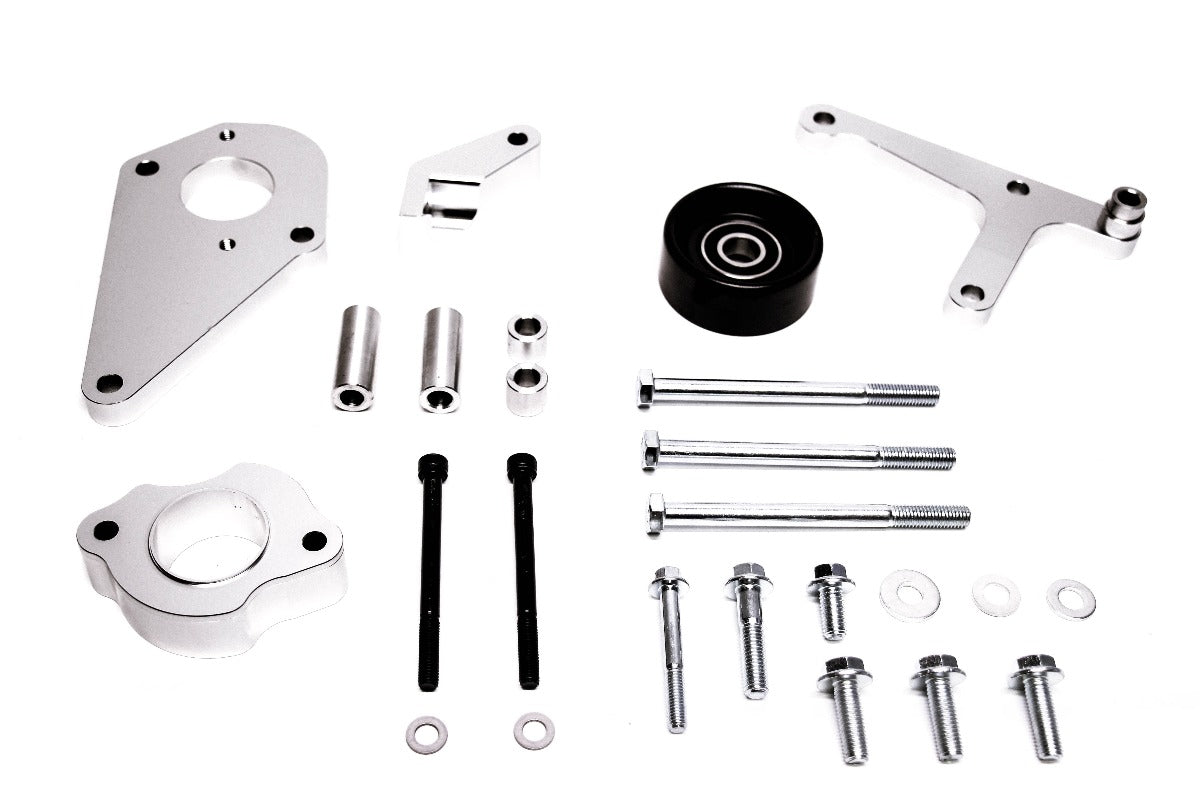Precision Works LS Power Steering & Alternator Bracket Low Mount LSX LS1 LS2 LS3.
