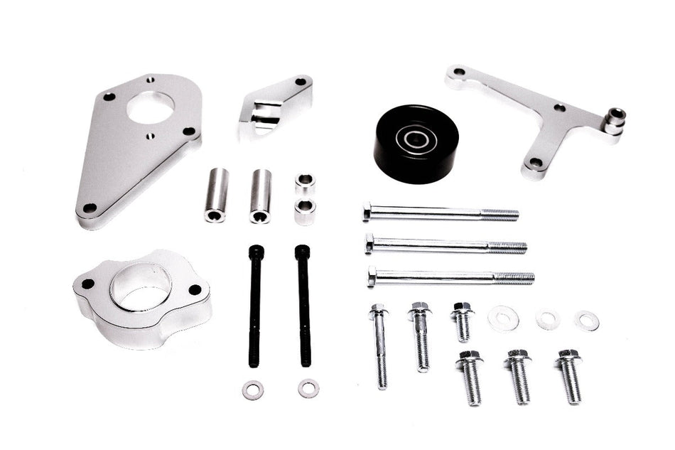 Precision Works LS Power Steering & Alternator Bracket Low Mount LSX LS1 LS2 LS3.