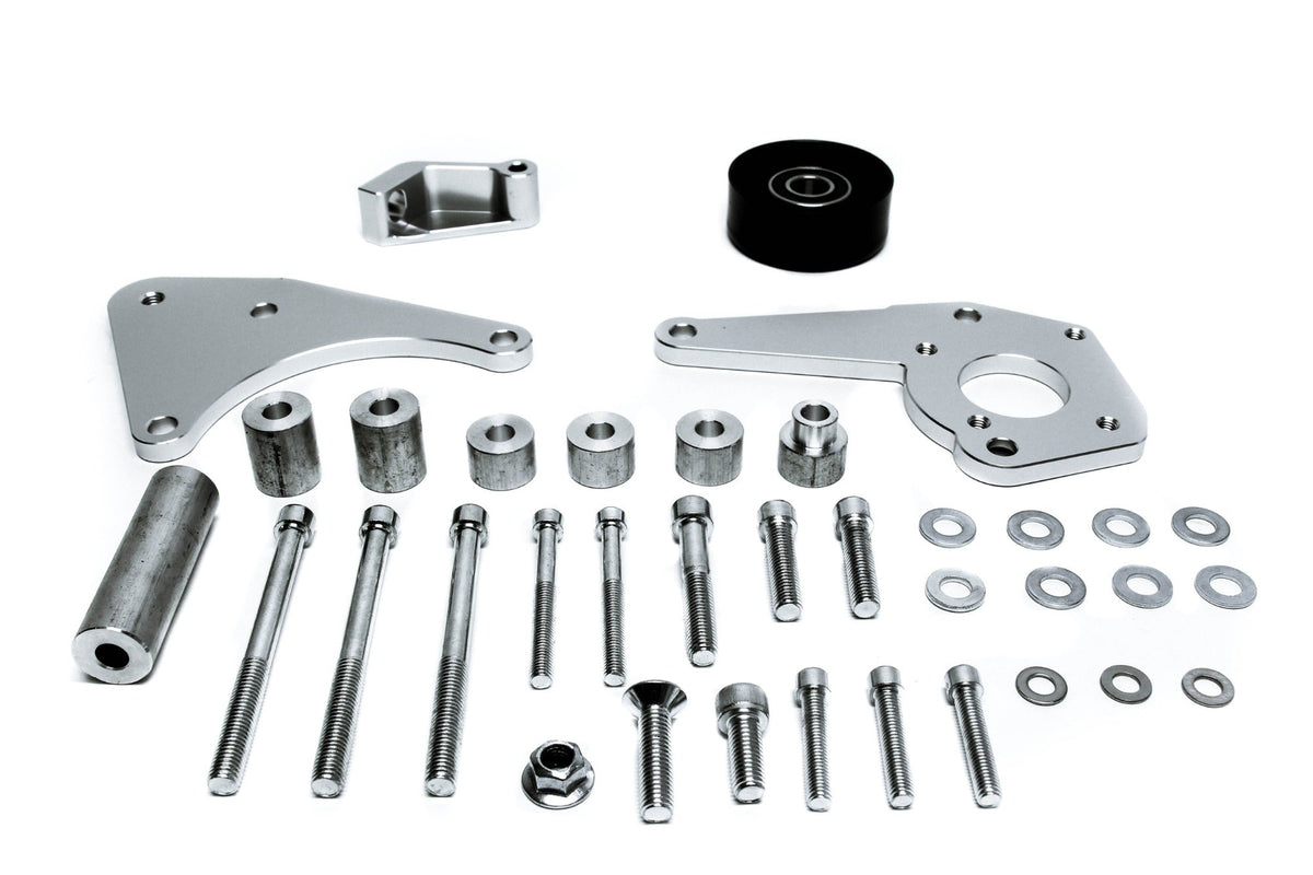 Precision Works LS Power Steering & Alternator Bracket Low Mount LSX LS1 LS2 LS3 V3.