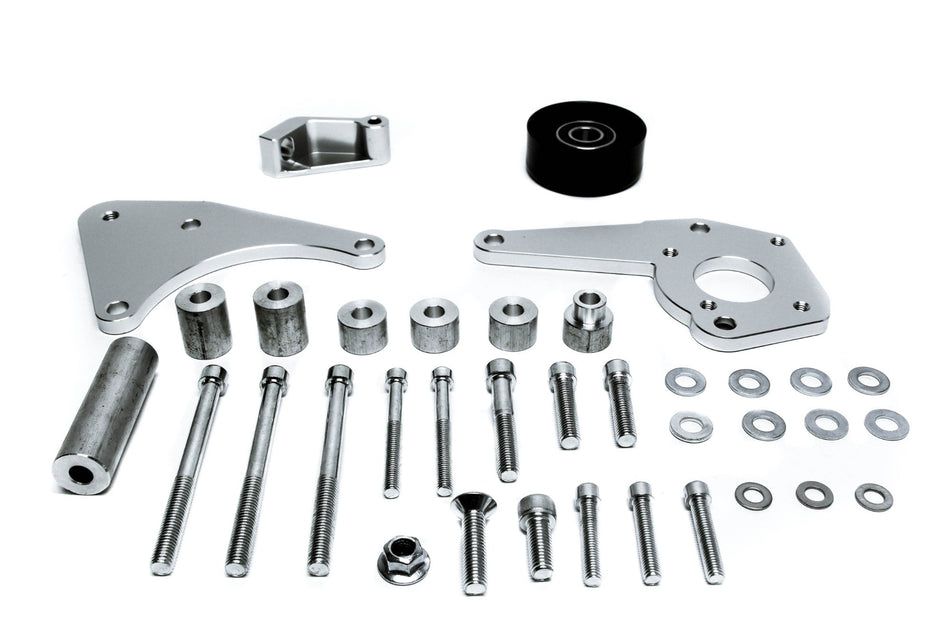 Precision Works LS Power Steering & Alternator Bracket Low Mount LSX LS1 LS2 LS3 V3.