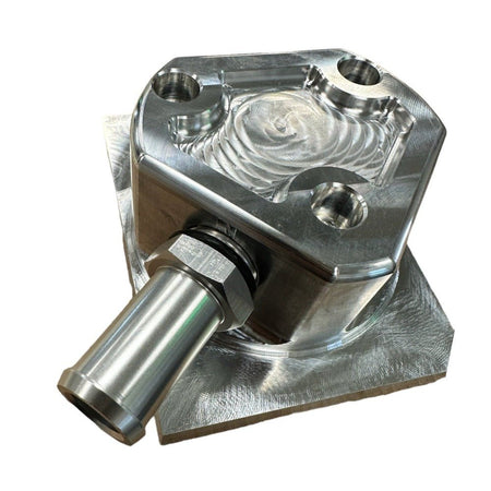 Precision Works Swivel Neck Housing Recirculation Fitting Universal AN8.