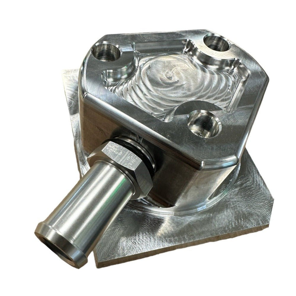 Precision Works Swivel Neck Housing Recirculation Fitting Universal AN8.