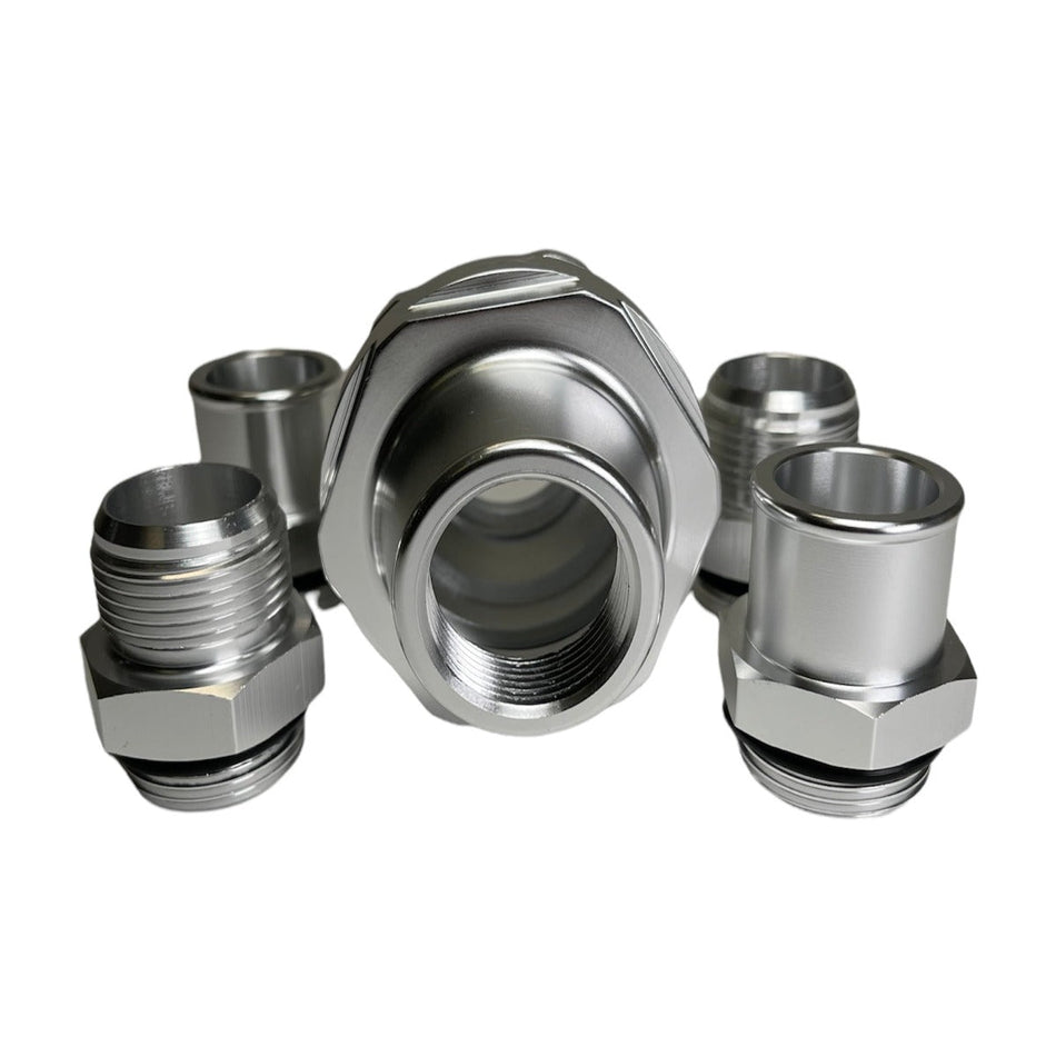 Precision Works Universal Inline Thermostat Housing AN16 & 1.25” Fittings.